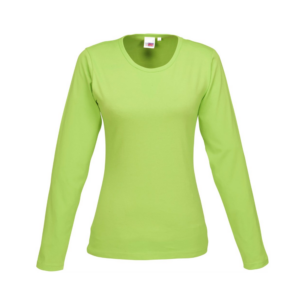Ladies Long Sleeve Portland T-Shirt - Lime