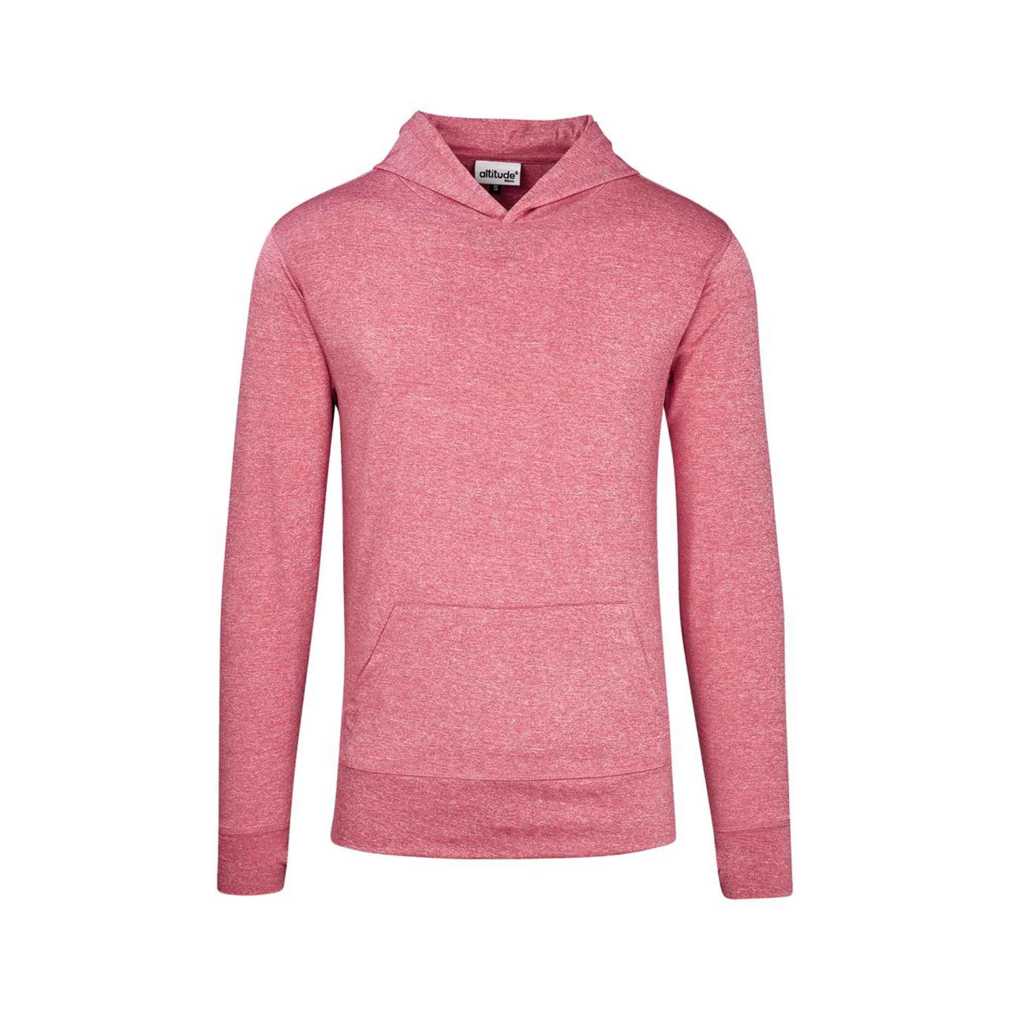 Mens Fitness Lightweight Hooded Sweater - Red