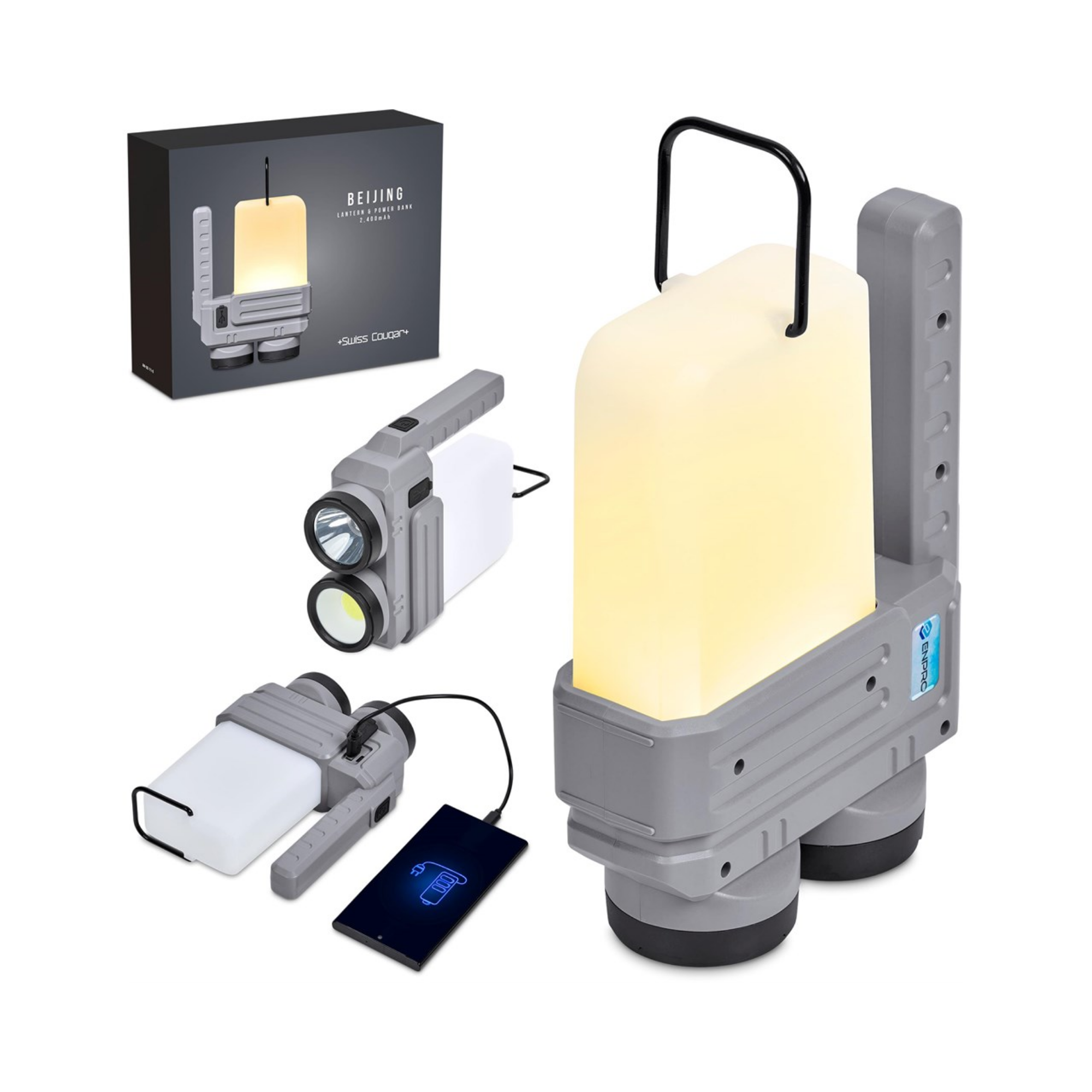 Swiss Cougar Beijing Lantern & Power Bank - 2,400mAh