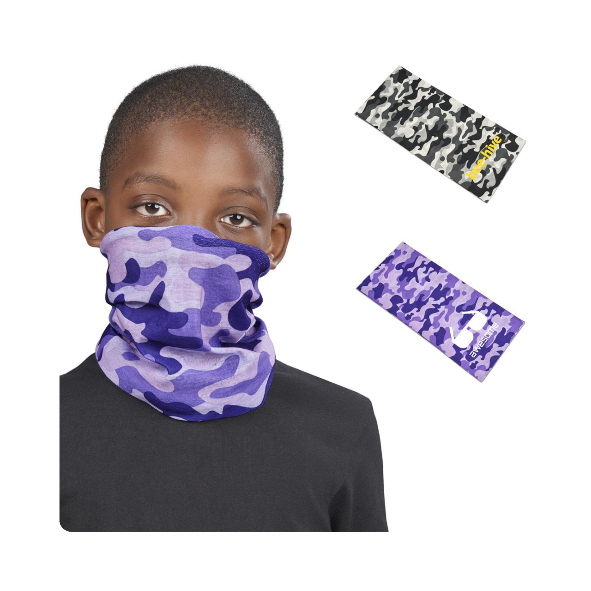 Kids Camo Flexi Tubular Bandana
