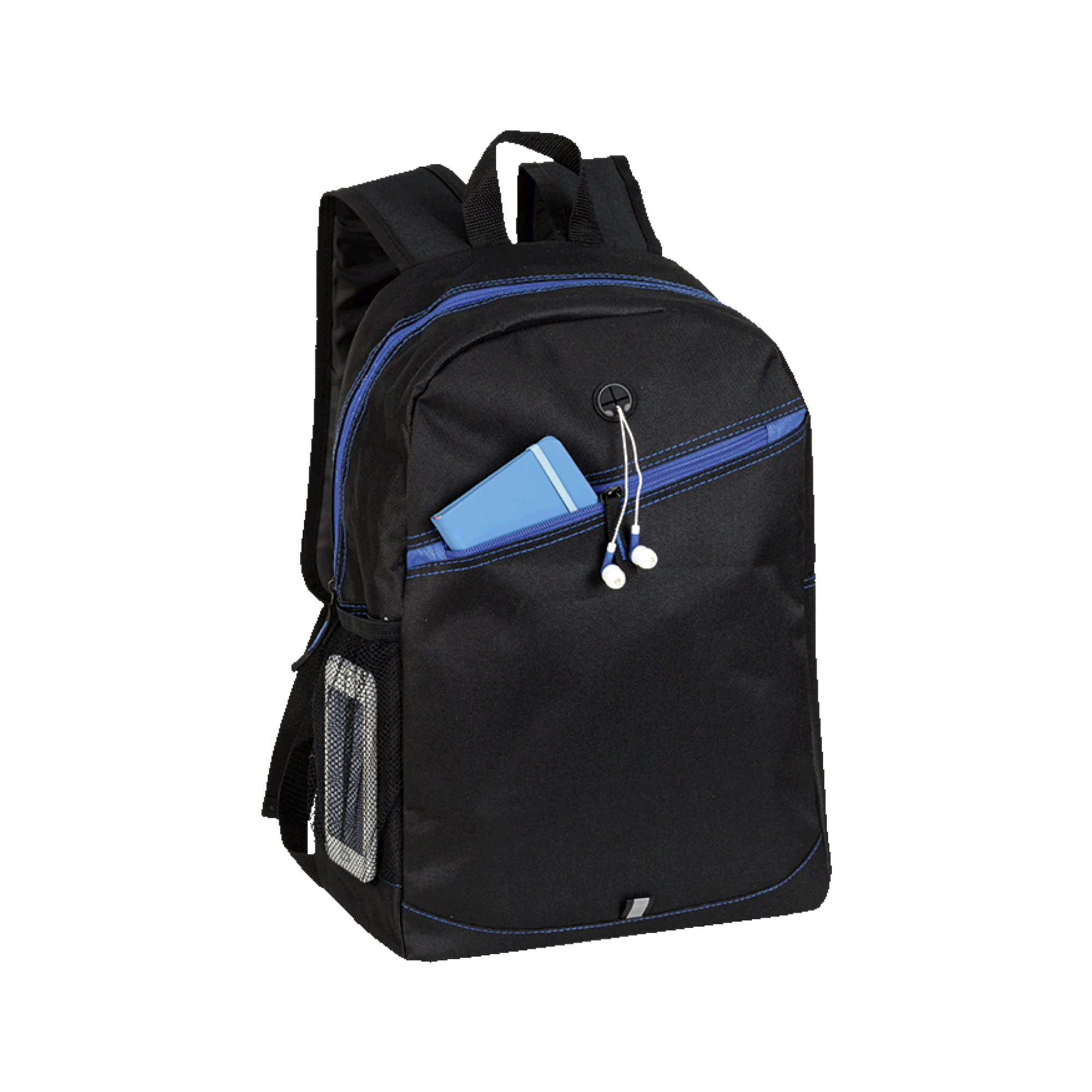 Backpack With Contrast Colour Diagonal Zip