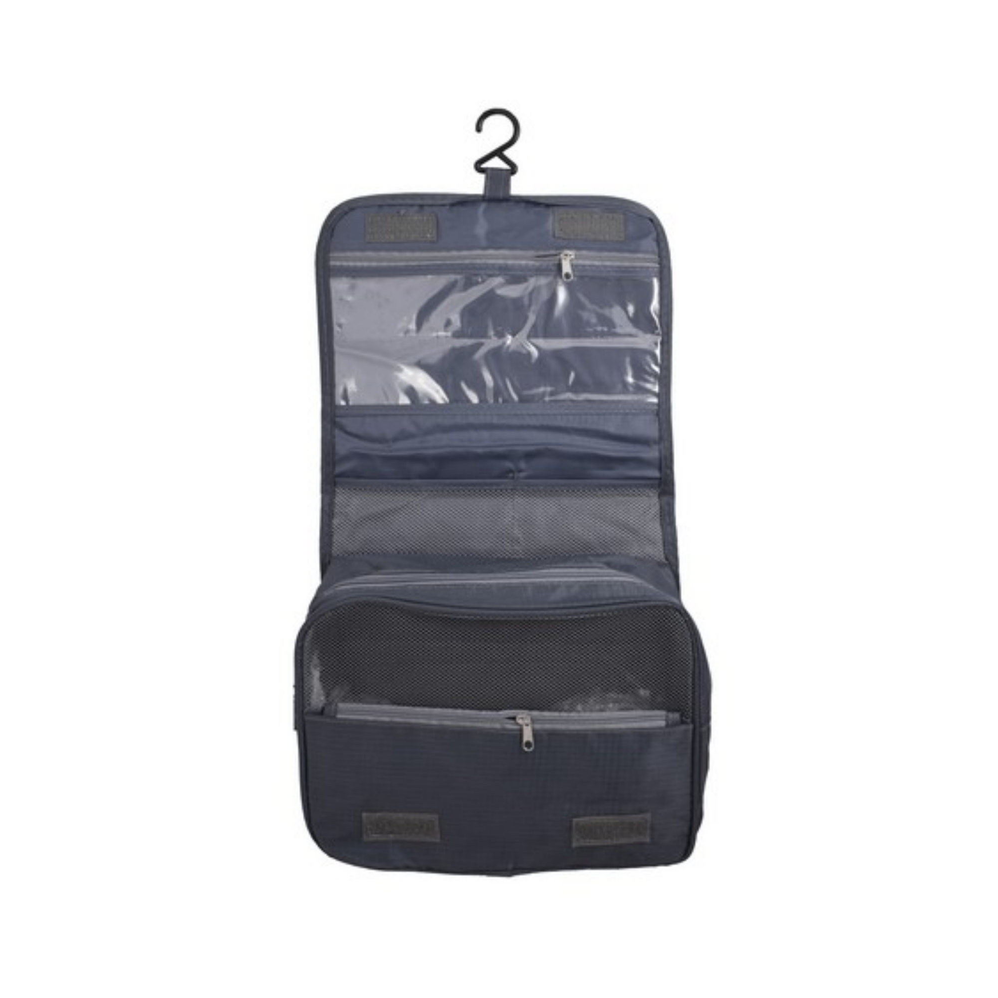 Velcro Hanging Toiletry Bag Dark Grey
