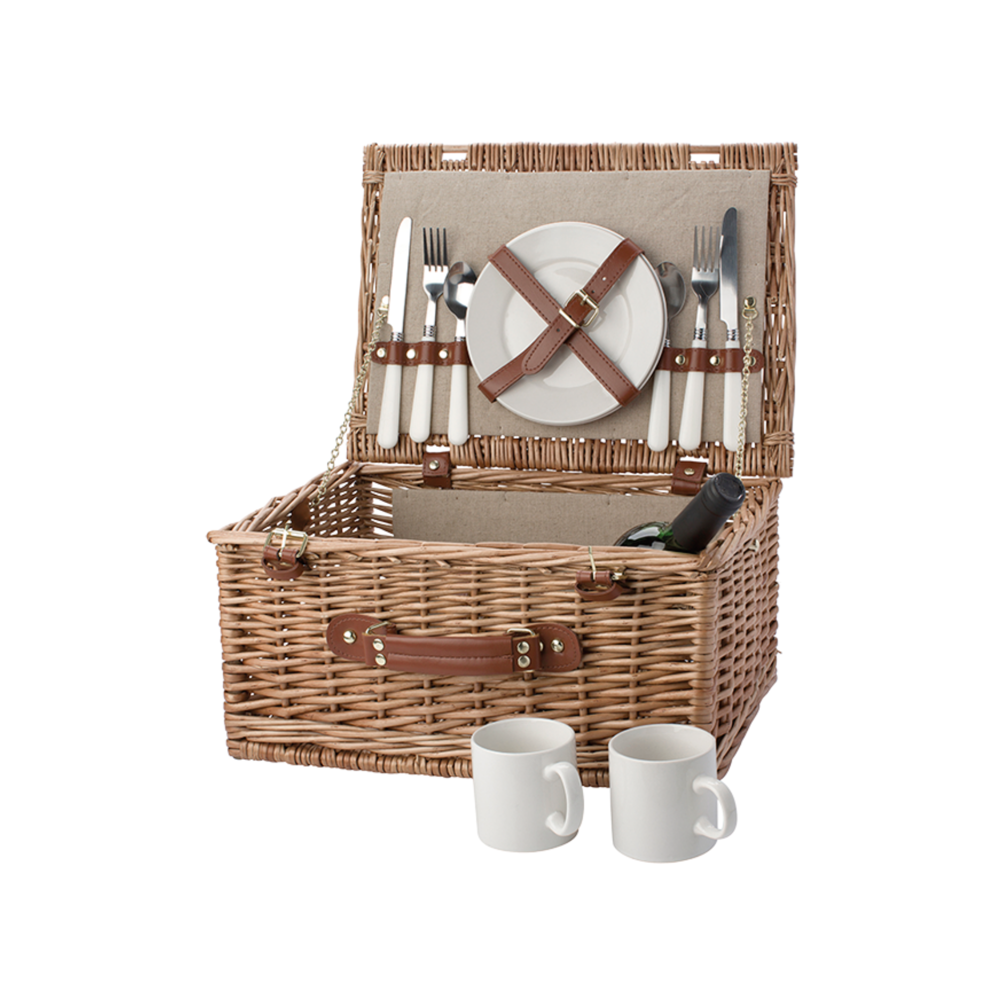 Two Person Willow Picnic Basket