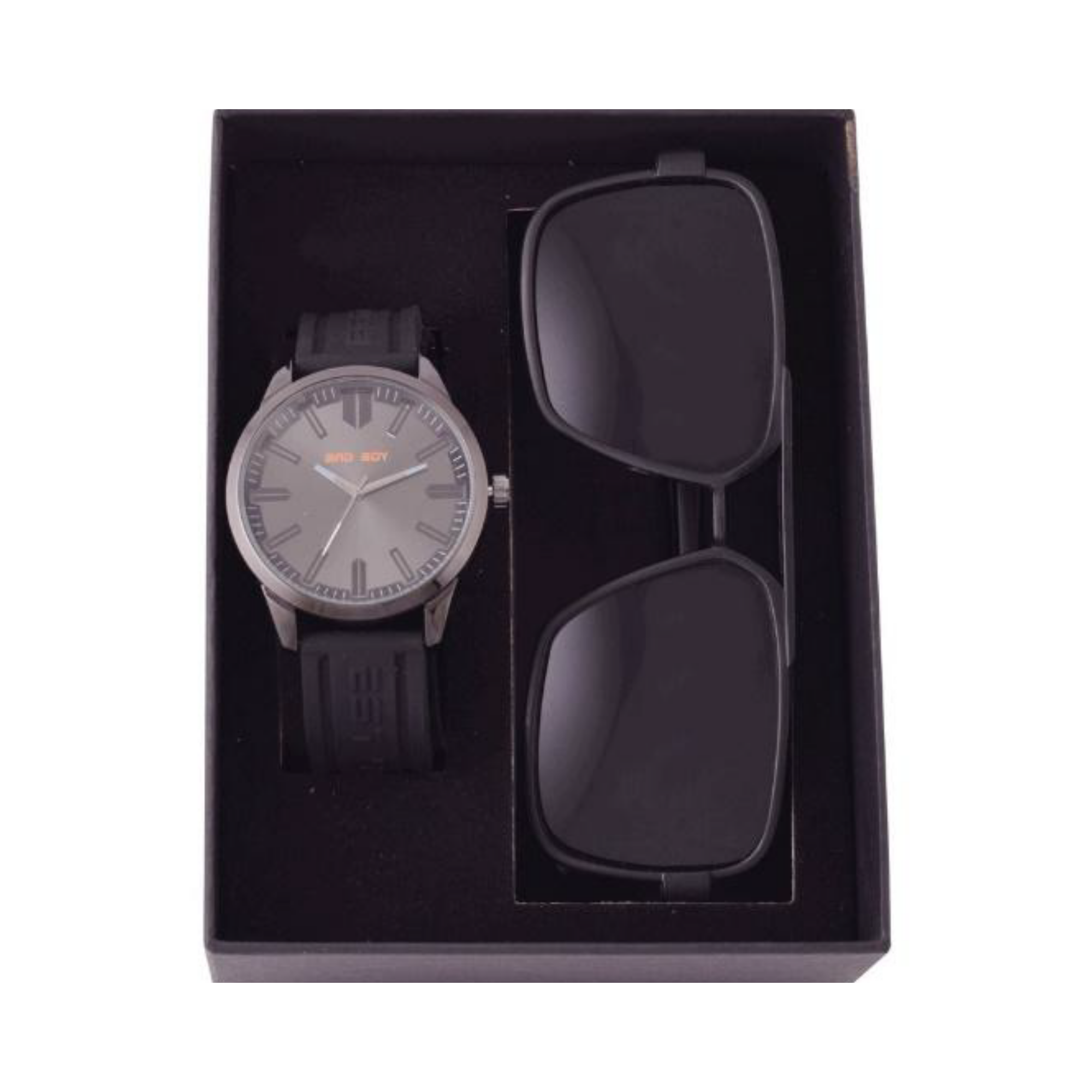 BADBOY Mens Watch & Sunglasses Gift Set - Black
