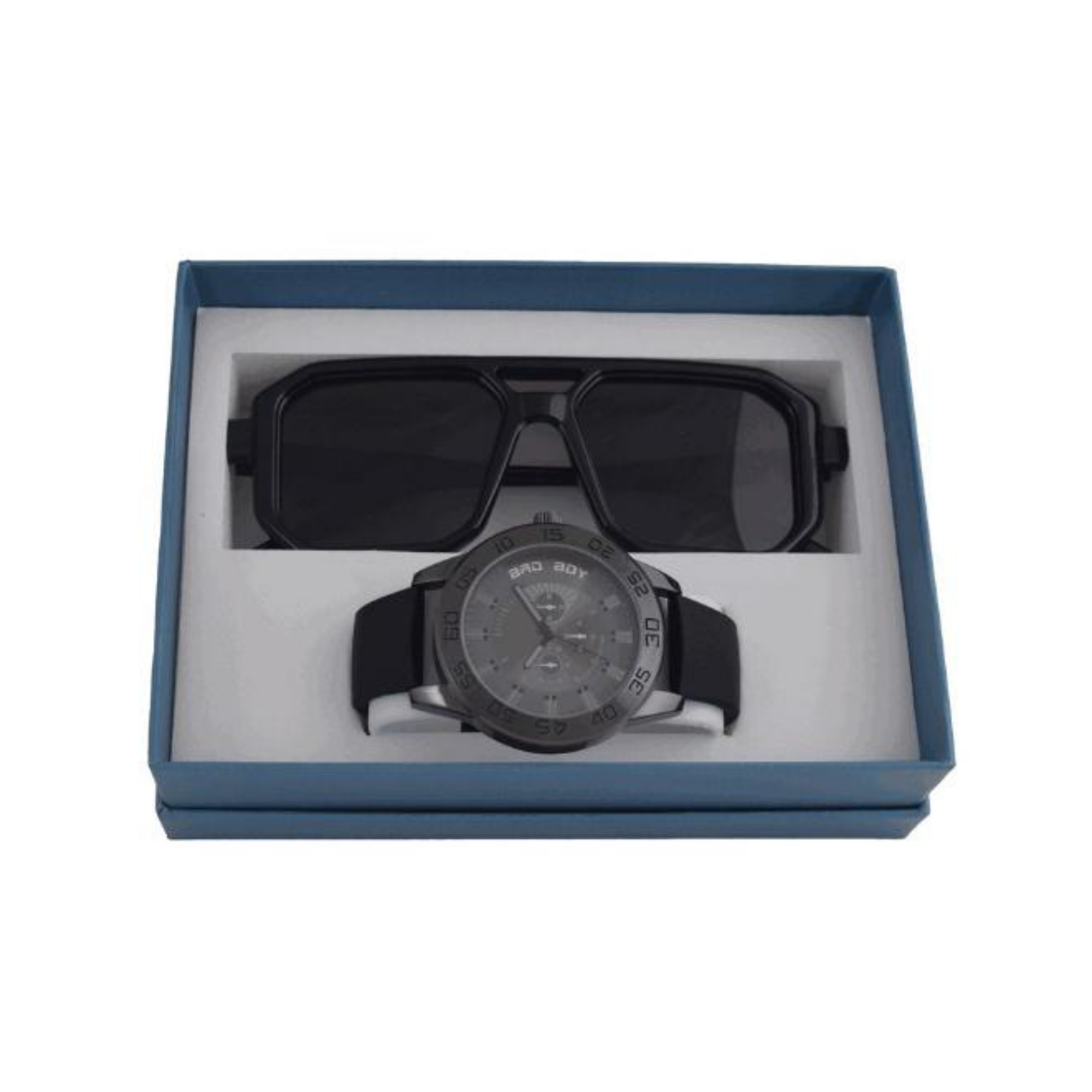 BADBOY Mens Smoked Gift Set - Black/ Gun Metal