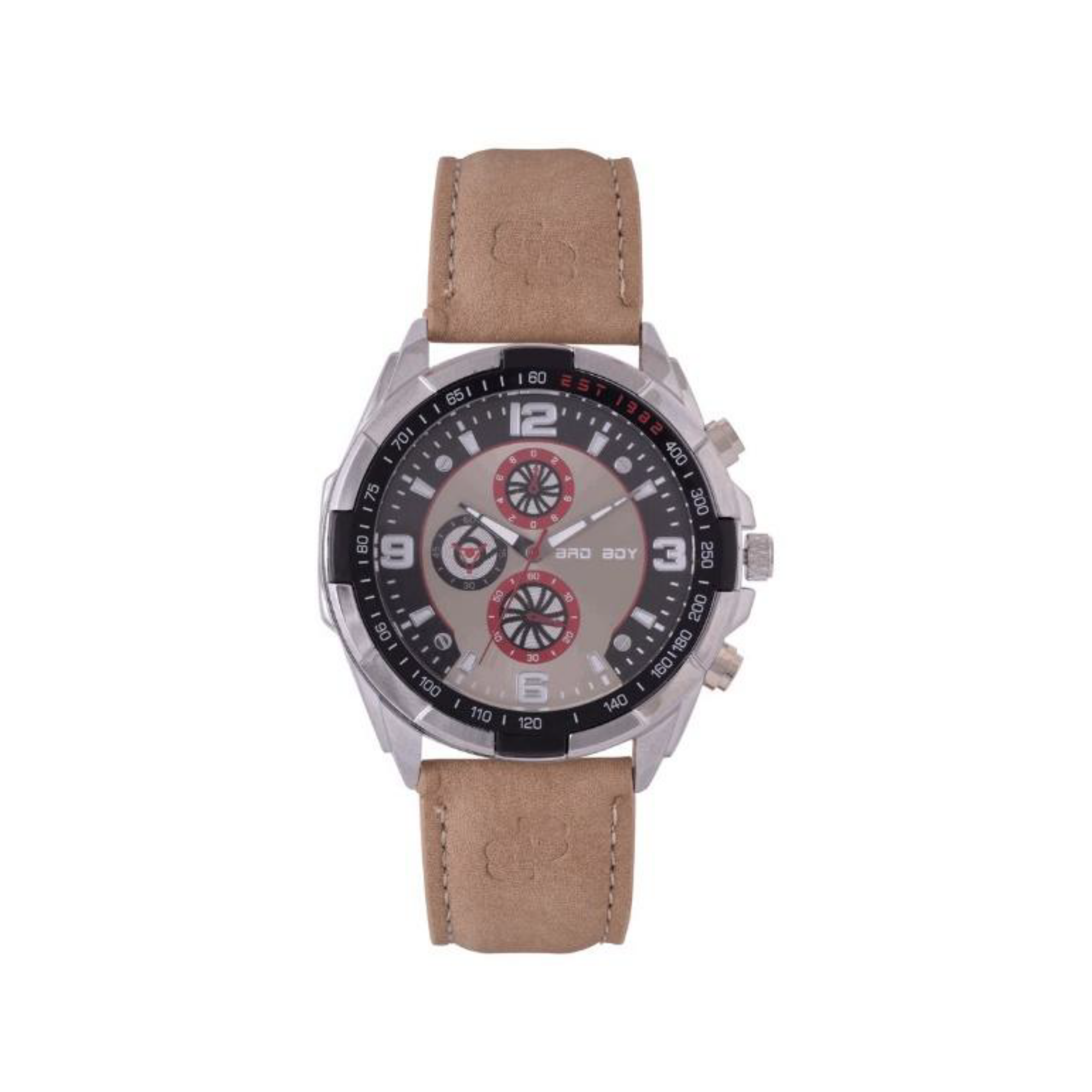 BADBOY Racer - Leatherette (Silver & Tan)