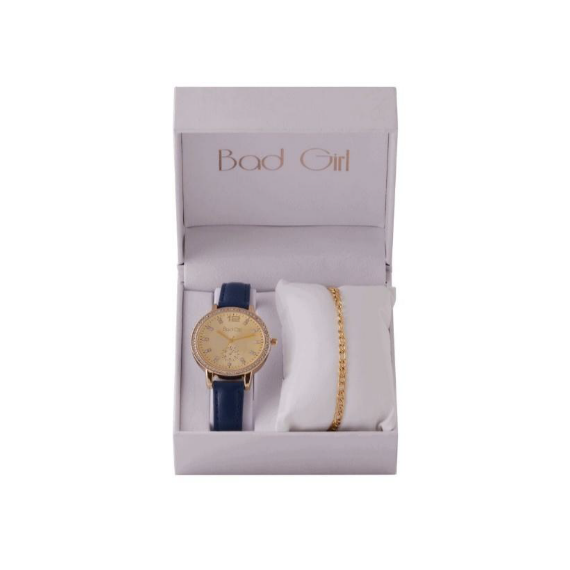 BADGIRL Watch Set (Ladies) Gold/ Navy
