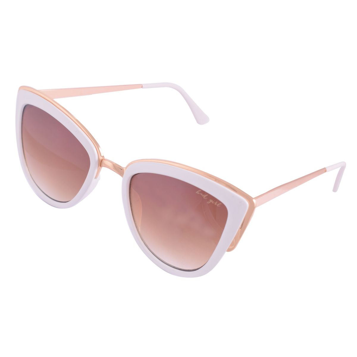 BadGirl Women's Diva Sunglasses (White & Rosegold)