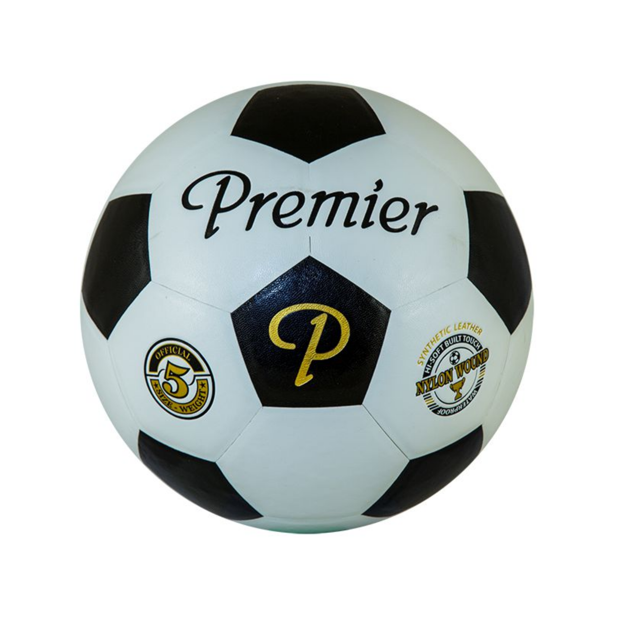 Classic Moulded Soccer Ball Black/White Size 5