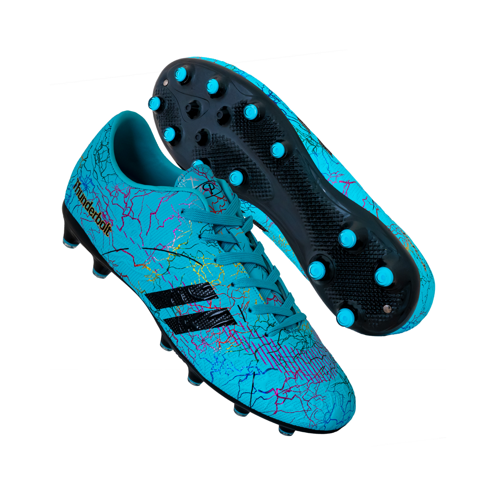 Mens Thunderbolt Soocer Boots Cyan