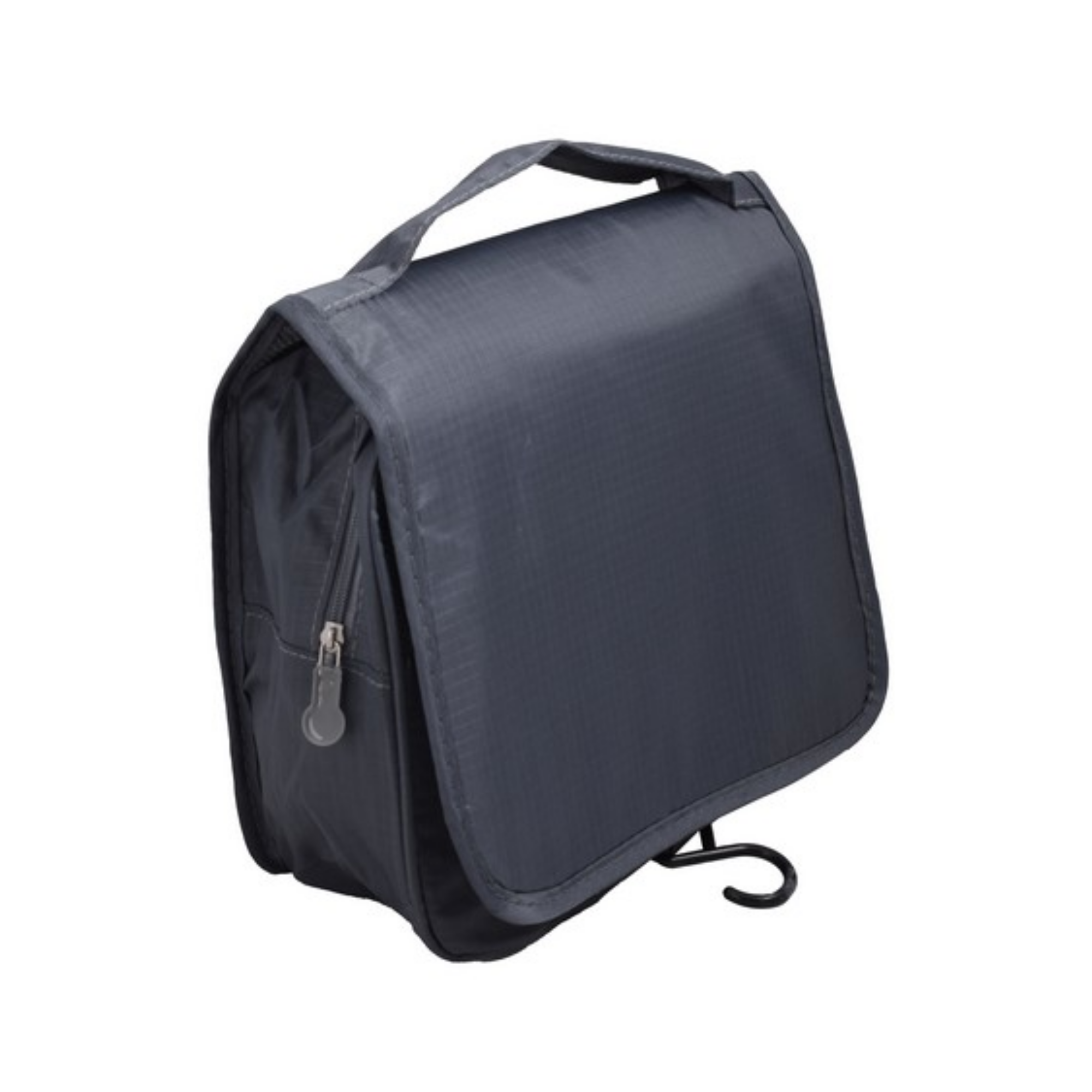 Velcro Hanging Toiletry Bag Dark Grey - Image 2