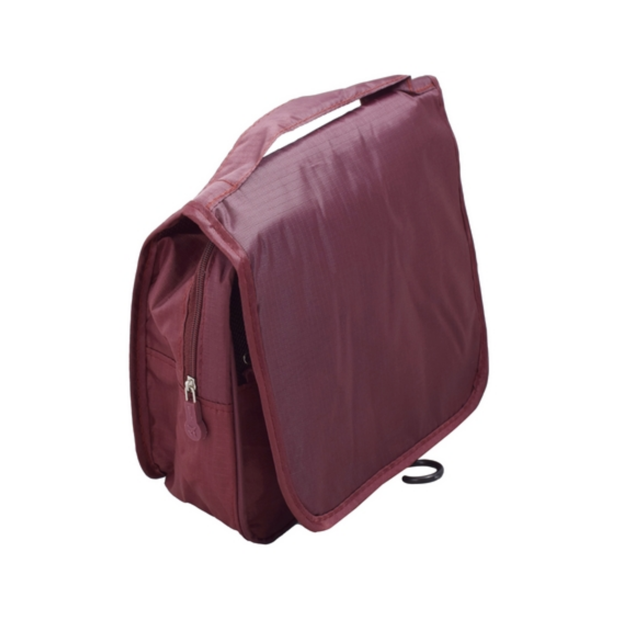 Velcro Hanging Toiletry Bag Maroon - Image 2
