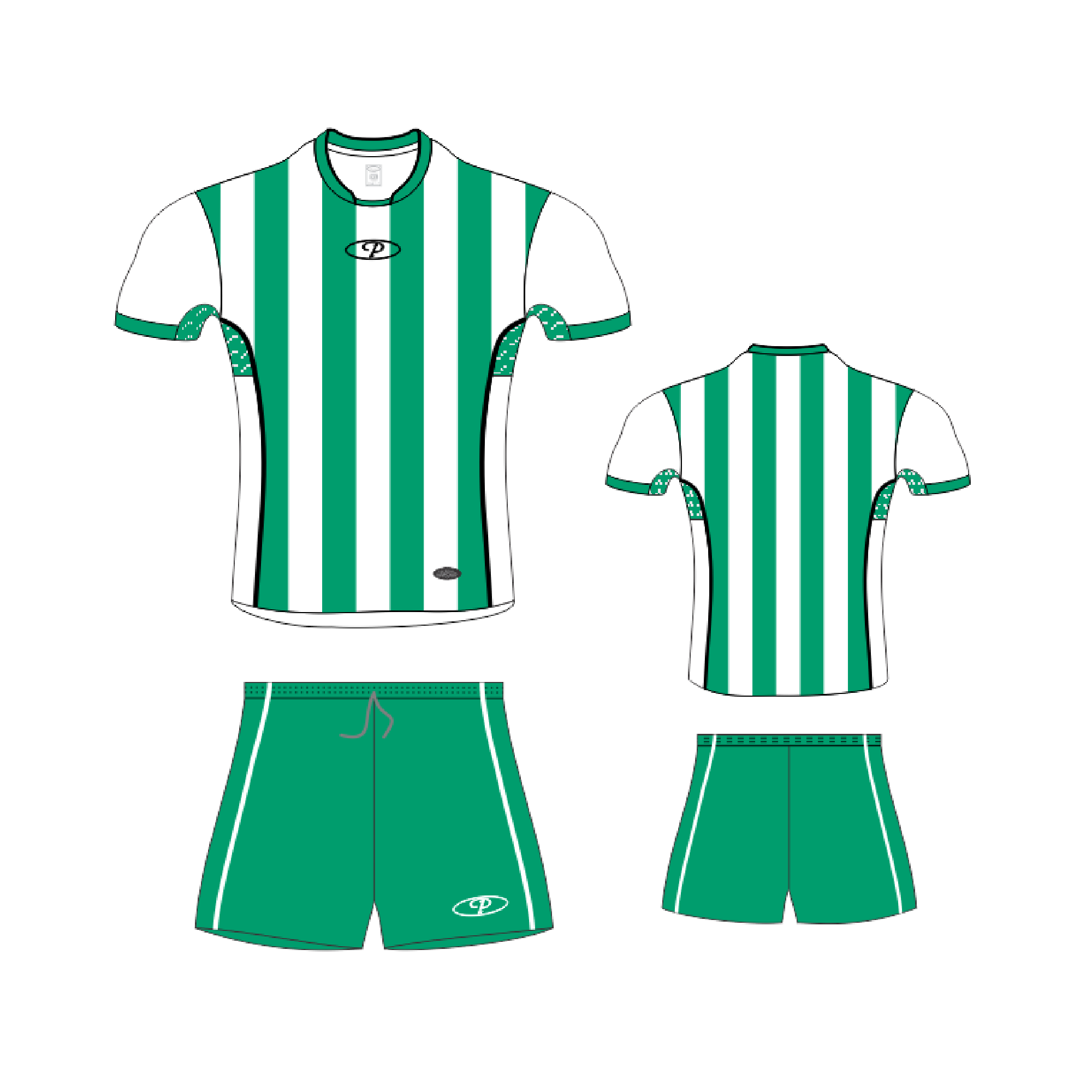 GREEN | WHITE STRIPES