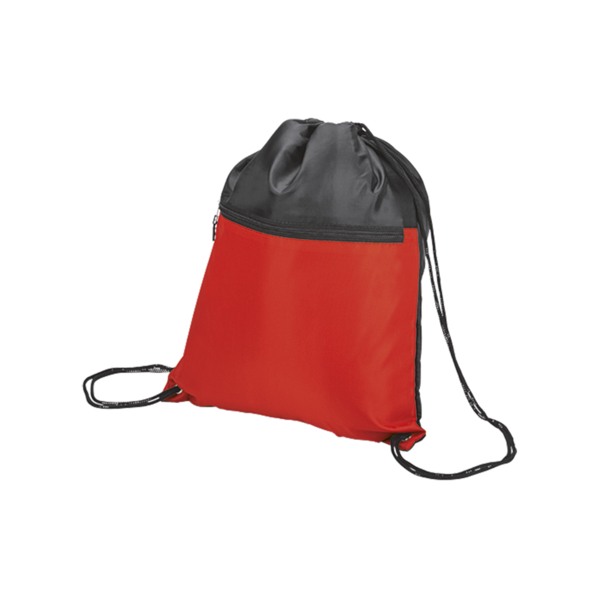 Drawstring Sport Bag with Zip Pocket 210D - Image 3