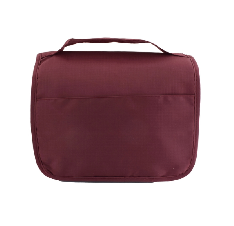 Velcro Hanging Toiletry Bag Maroon - Image 3