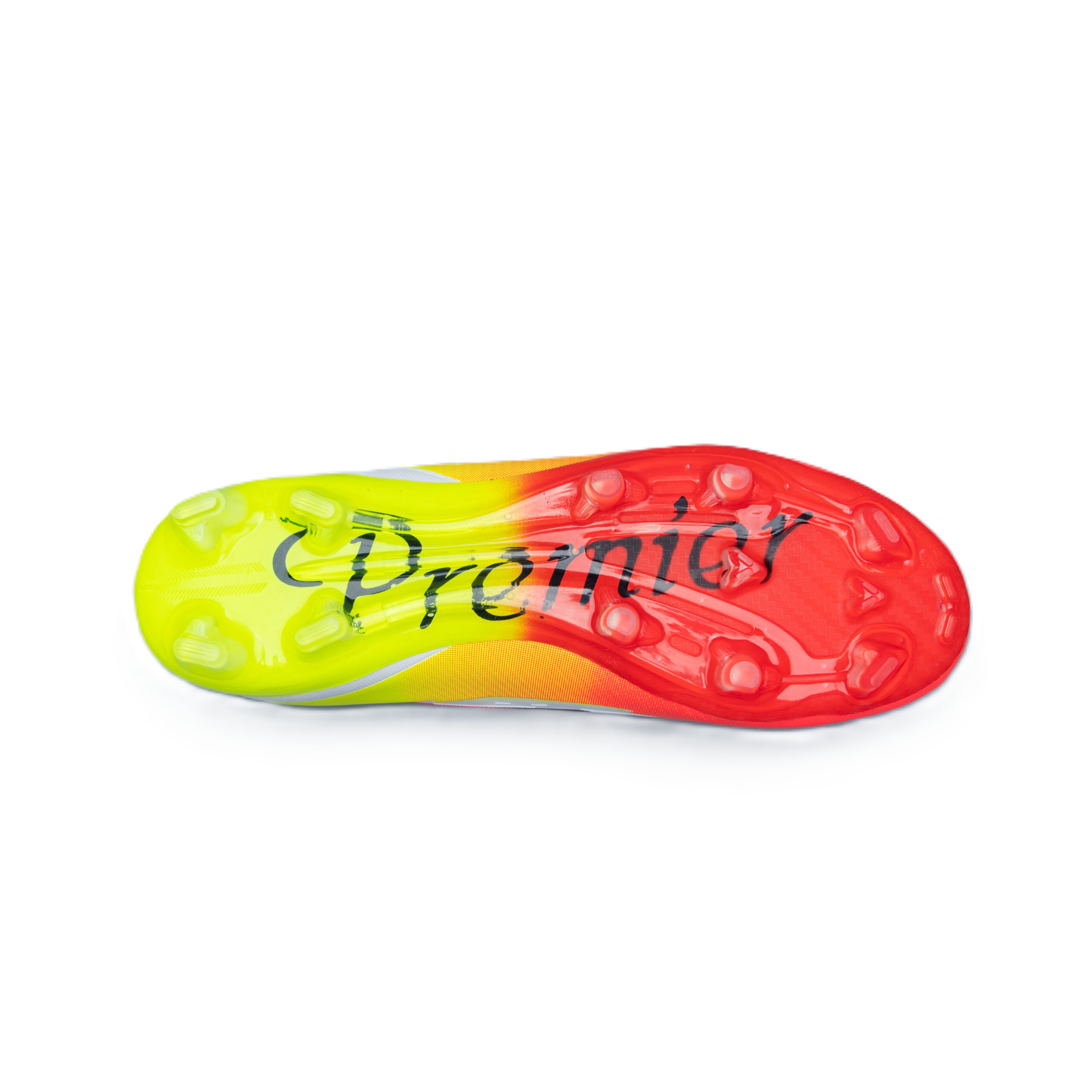 Mens FSO White-Yellow-Orange Soccer Boot - Image 4