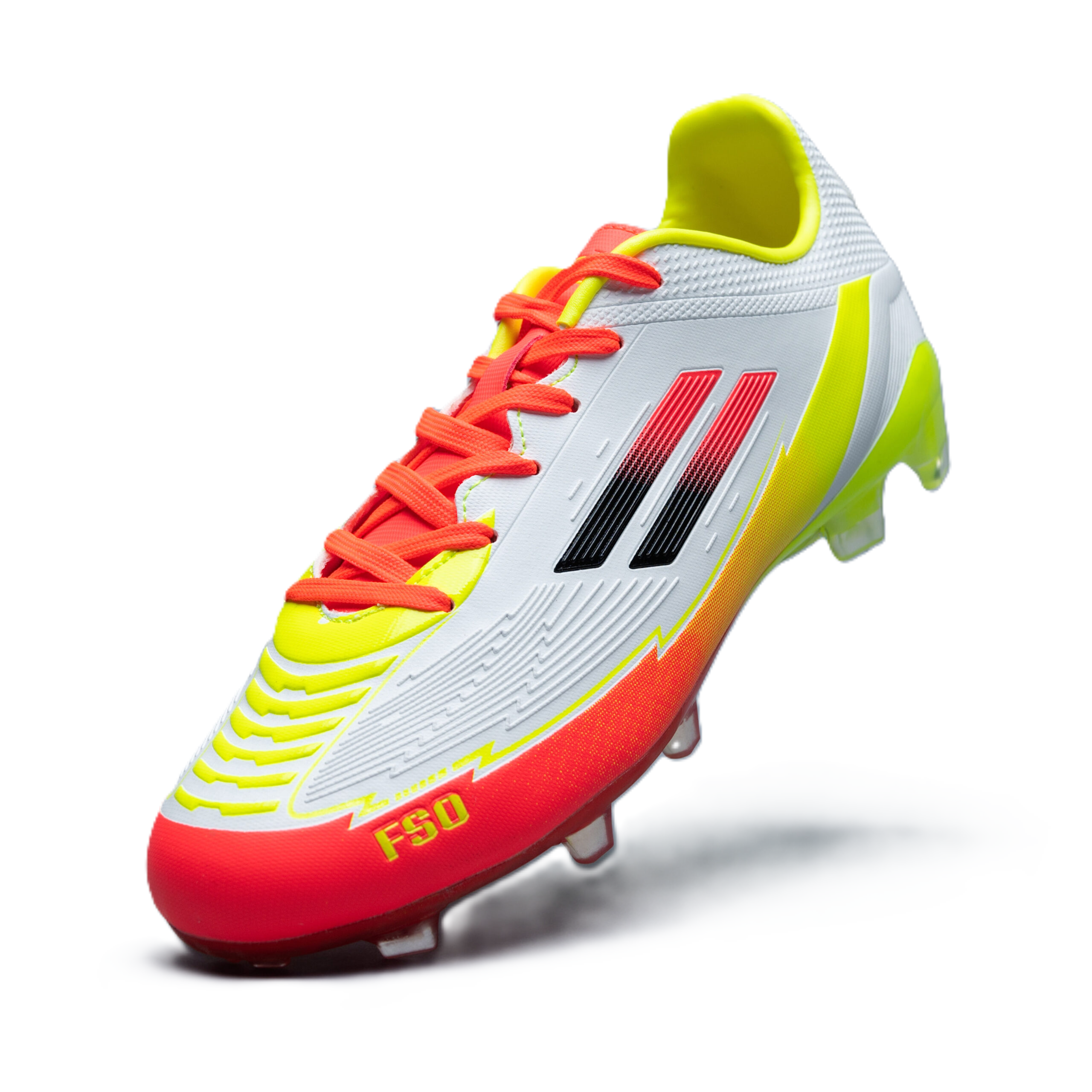 Mens FSO White-Yellow-Orange Soccer Boot