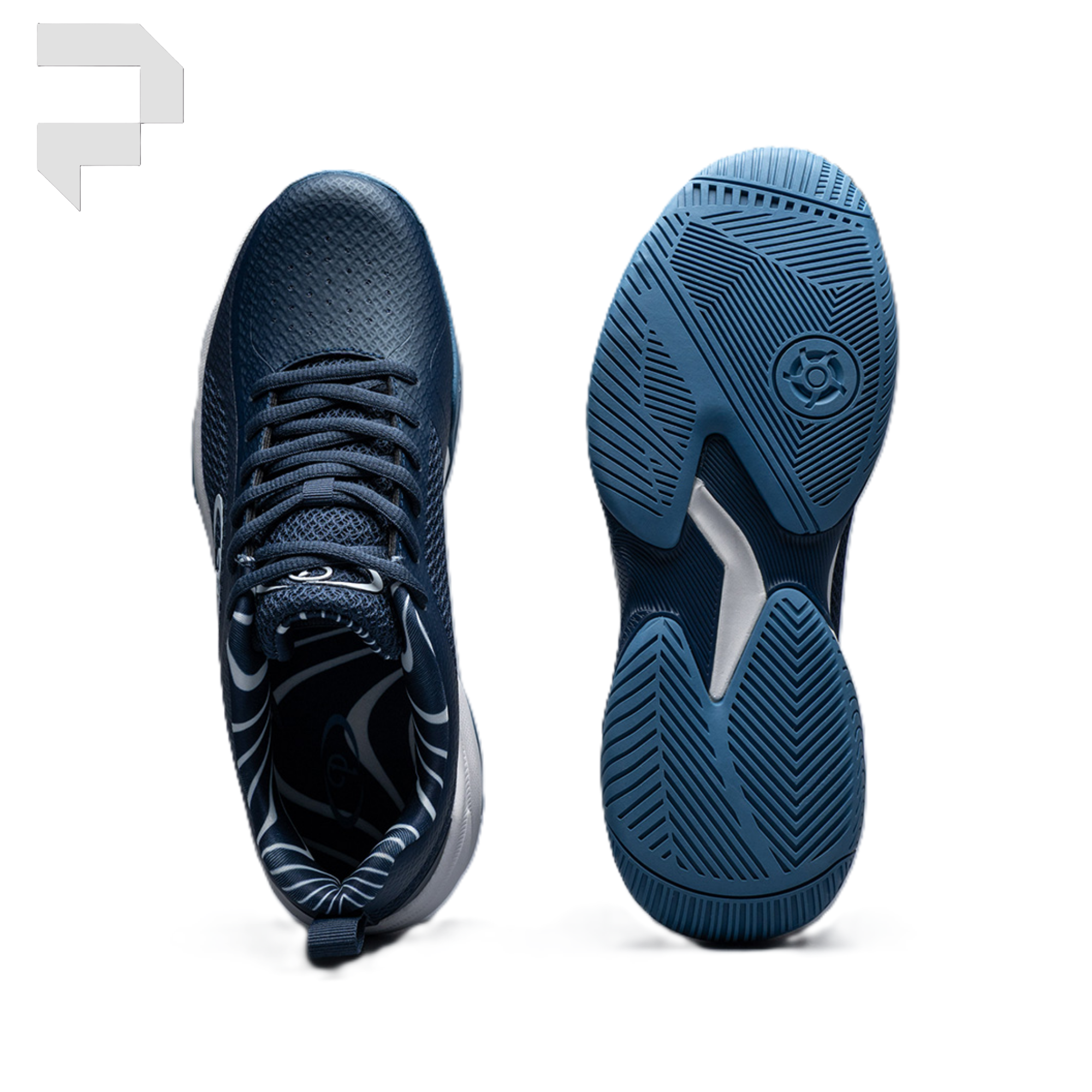 Court-X Control Shoes Navy/White - Image 6