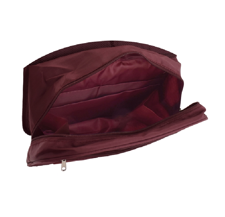 Velcro Hanging Toiletry Bag Maroon - Image 7